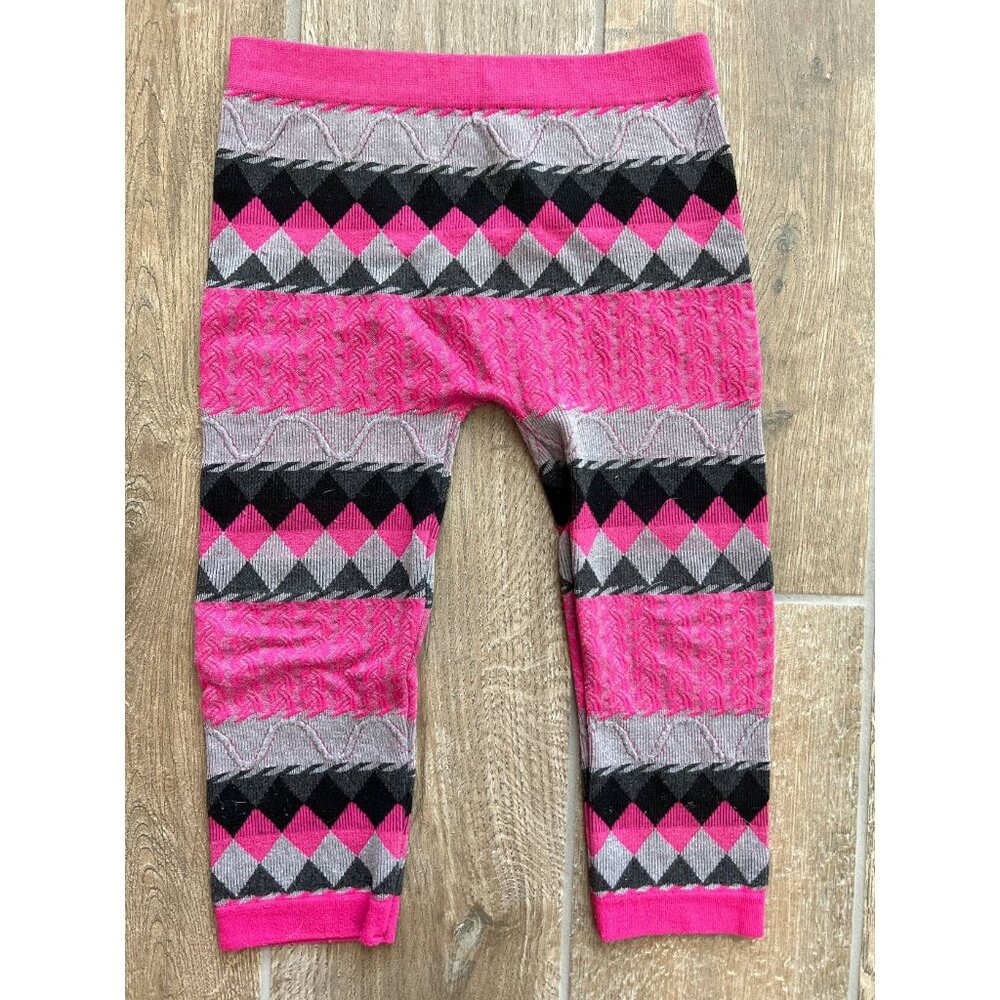 Pink, Gray & Black Miss Majesty Leggings Sz 2-4T